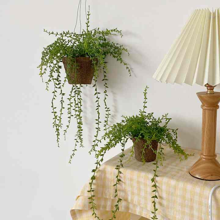 ミドリノスズ ハンギングプラント 造花［2サイズ］