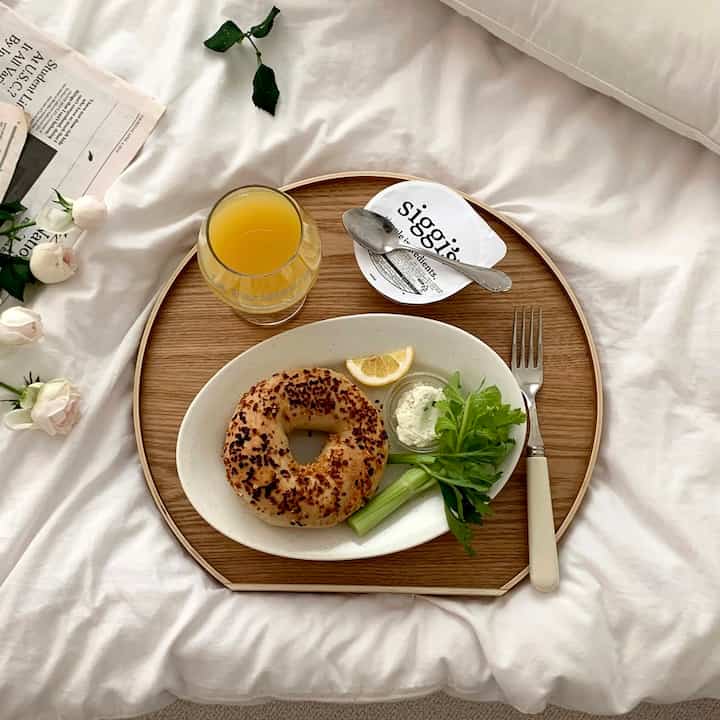 Half Moon Wood Tray - Light Brown