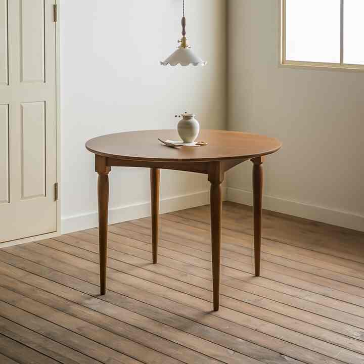 レベッカ 円形机 木製 テーブル 1000