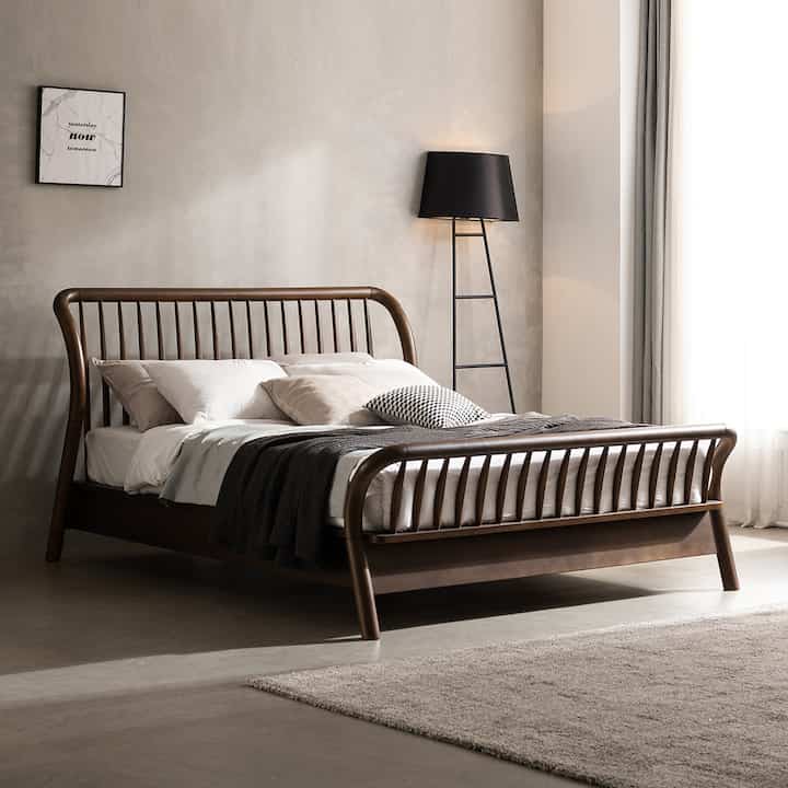 Brahms ゴムの木 ベッドフレーム［2サイズ］