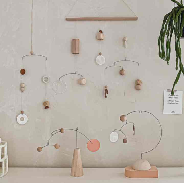 ウッド ハンギング デスク モビール［5種］