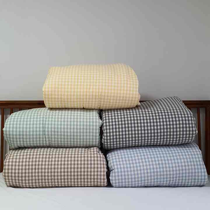 チェック キルティング  ボックスシーツカバー