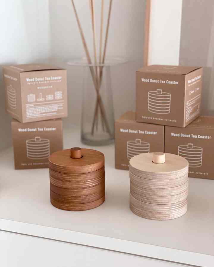 Wood Donut ティーコースター［2色］