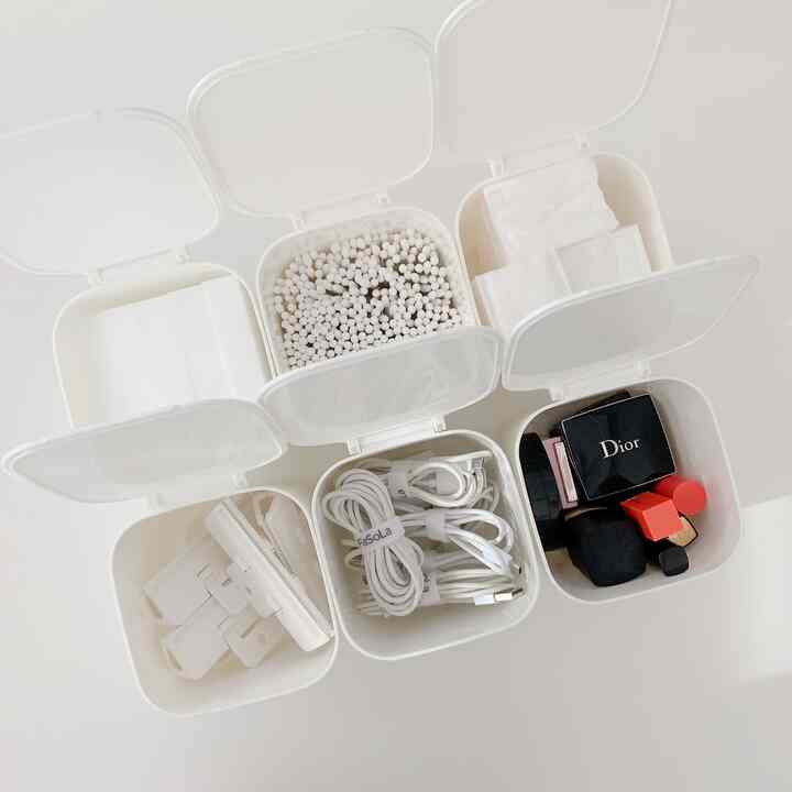 ミニゴミ箱 コットンケース 綿棒ケース