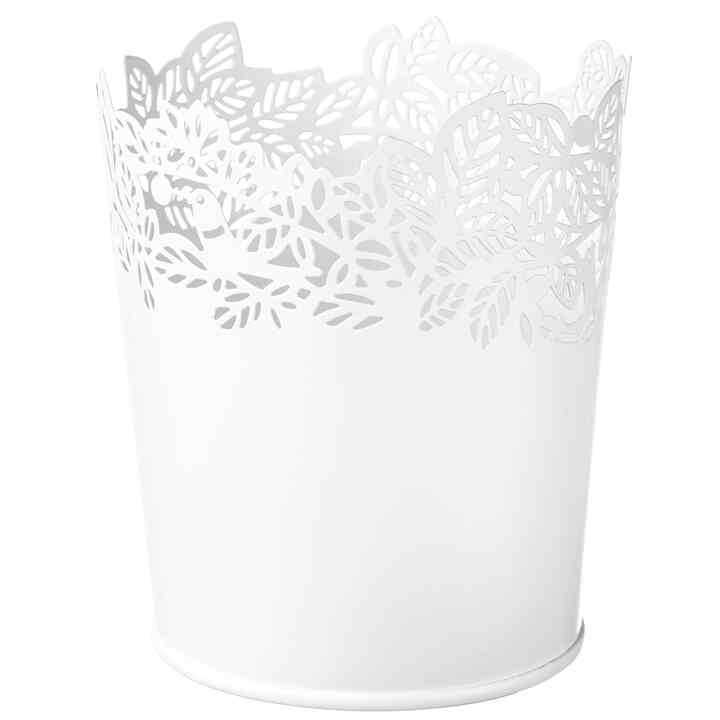 SAMVERKA - Pot tanaman, putih, 9 cm