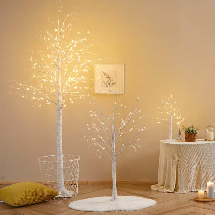 白樺 LED クリスマスツリー［6サイズ］