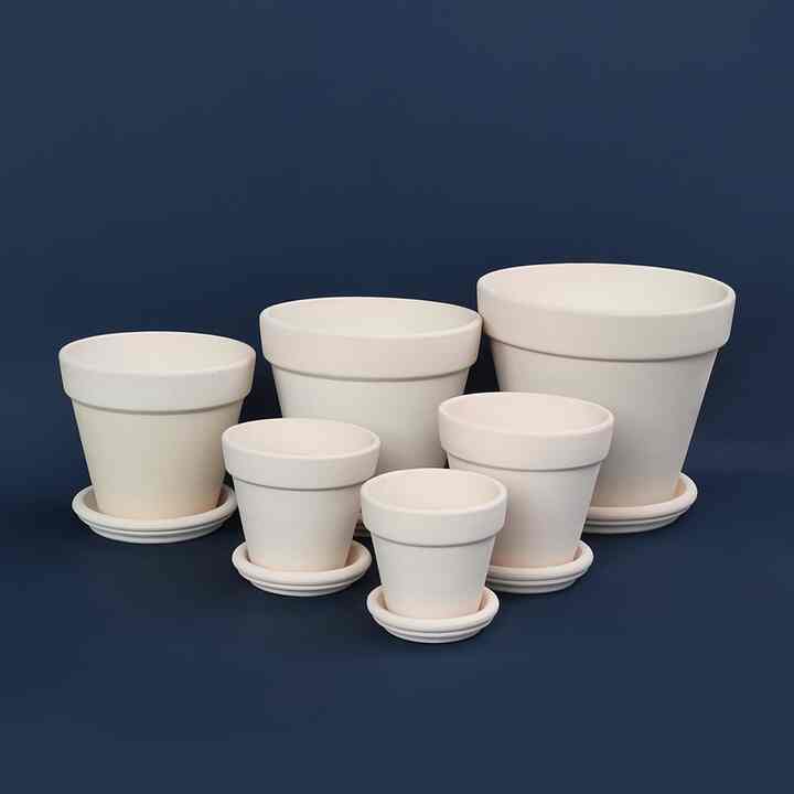 クリームホワイト テラコッタ植木鉢