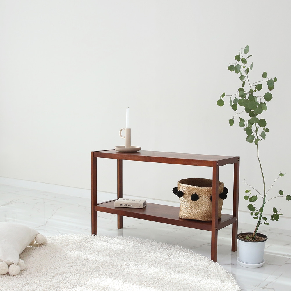 원목 브라우니 벤치 2단 선반 80cm 가격 비교 벤트리 원목 브라우니 벤치 2단 선반 80cm