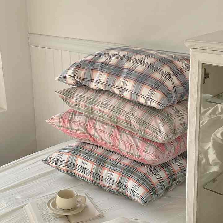 Check Pattern 枕カバー 2枚セット［4色・2サイズ］