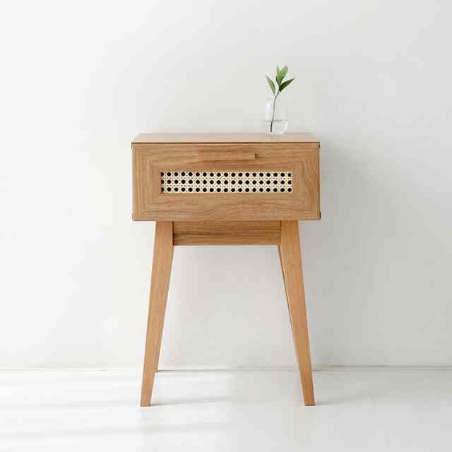 ラタン 引き出し付き サイドテーブル