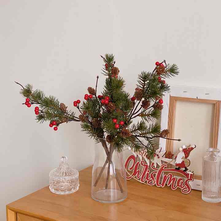 クリスマス赤いベリー 造花