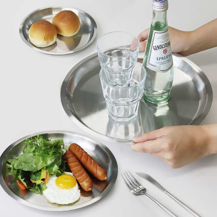 304ステンレス 円形トレイ［3サイズ］