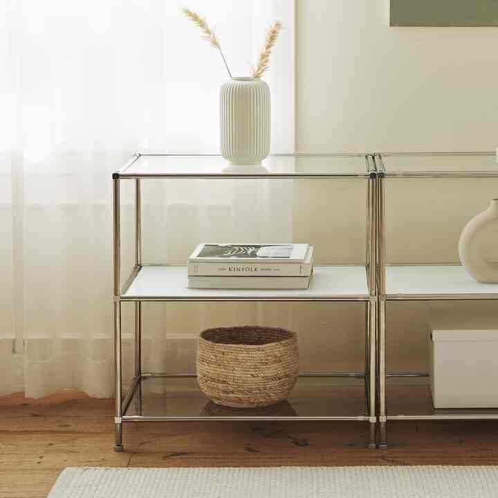 LSM 3段サイド棚 テーブル モジュール家具【5colors】