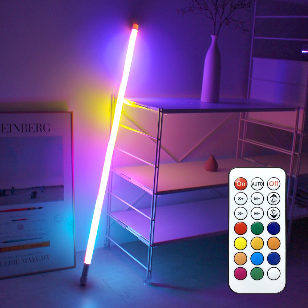 캥거 무선 충전식 LED 네온사인 RGB 조명 무드등 간접 네온바 (리모컨/점멸모드/밝기조절)