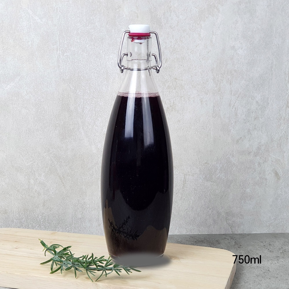 MIR 유리병 국산 스윙병 750ml 타원 밀폐용기 카페용품