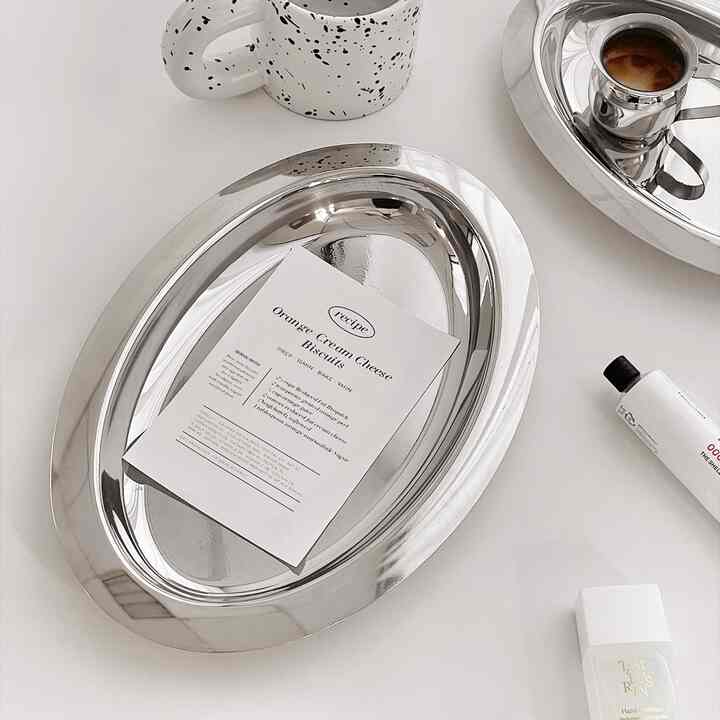 ヴィンテージ ステンレス オーバルトレイ［3サイズ］