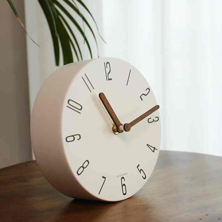ホワイトウッド 静音 卓上時計［2種］