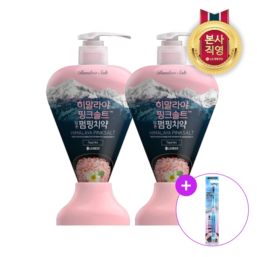 히말라야핑크솔트 펌핑치약 플로럴민트 285gx2개+칫솔 1입 가격 비교 LG생활건강 히말라야핑크솔트 펌핑치약 플로럴민트 285gx2개+칫솔 1입