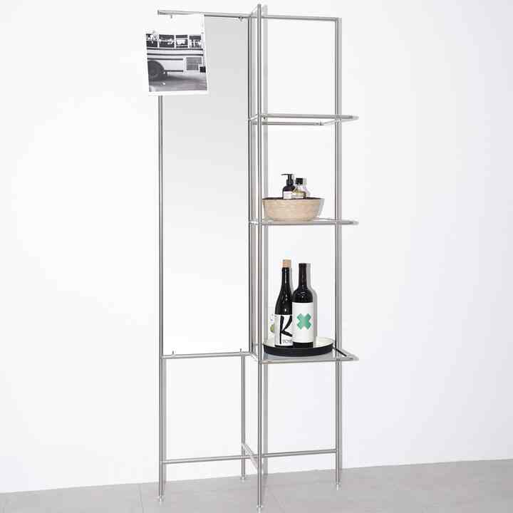 モジュール家具 全身ミラー 3段ラック