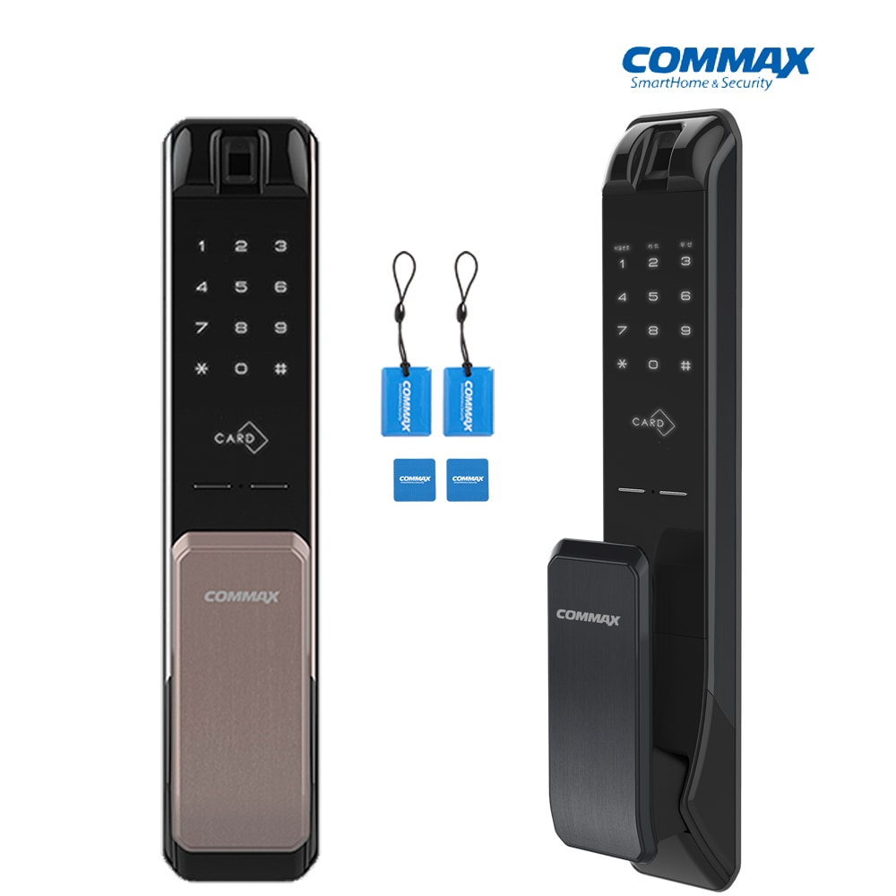 오늘의집 코맥스 코맥스 CDL-240P 지문인식 푸시풀도어락 디지털도어락 카드키형 주키 (자가설치)