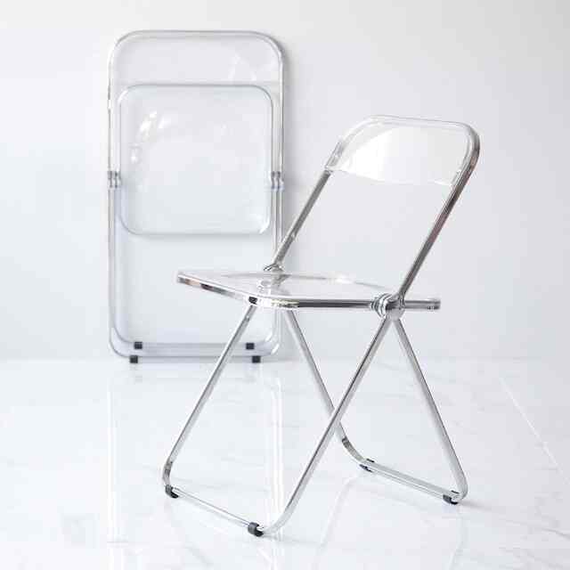KAIHAOWIN Luxury Modern Acrylic Folding Chair