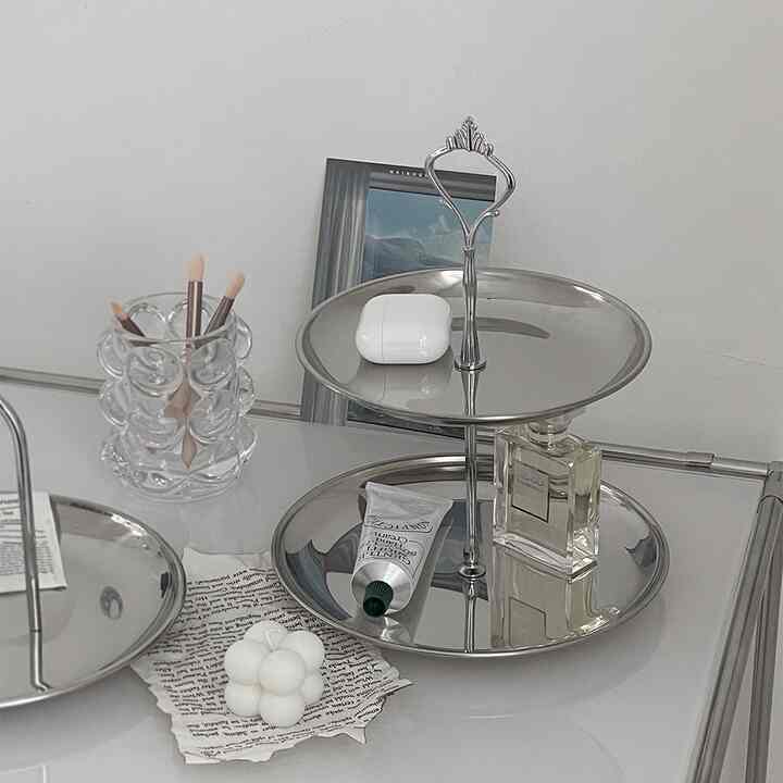  ２段 シルバー メタル トレー