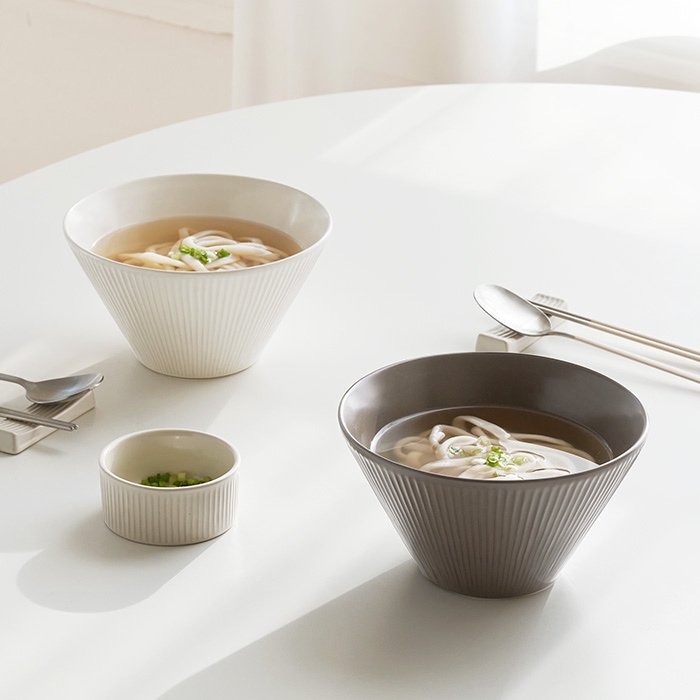 르난세 국내생산 1+1 휘게 면기 세트 (2P) 3colors 도자기 라면 그릇