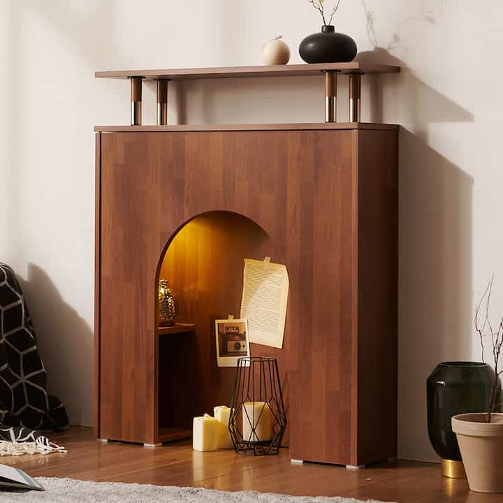 OKY LED マントルピース 収納棚［2色］