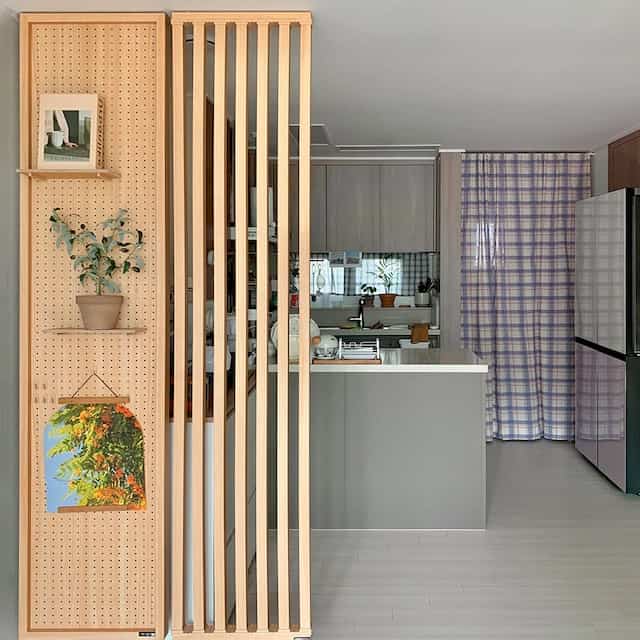 ストライプ&有孔ボード パーテーション  2個セット