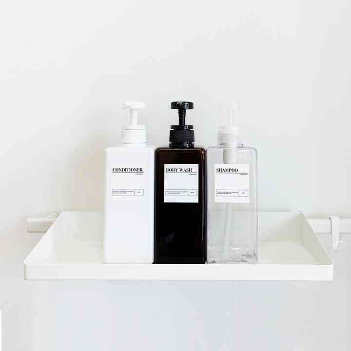 スクエアシャンプーディスペンサー［4色・6サイズ］