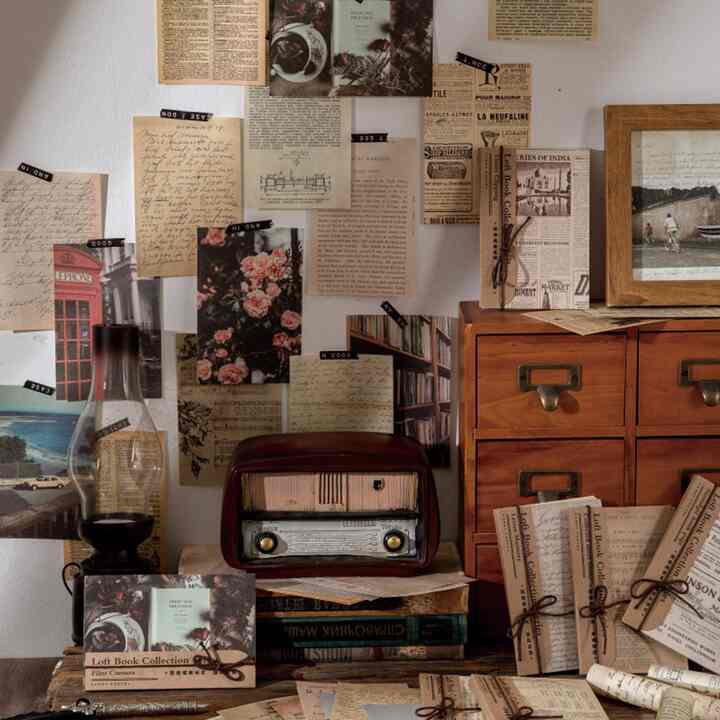 ヴィンテージ レトロ デコ ペーパーセット