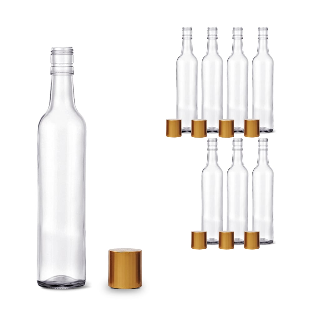 오늘의집 MIR 유리병 골드밀폐용기 375ml 스크류캡 (8개입)