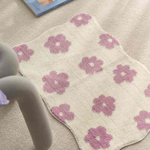 スカラップフラワーソフトフットマット