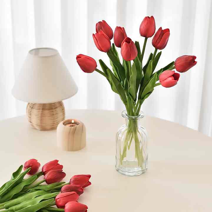 チューリップ 造花 花瓶 セット
