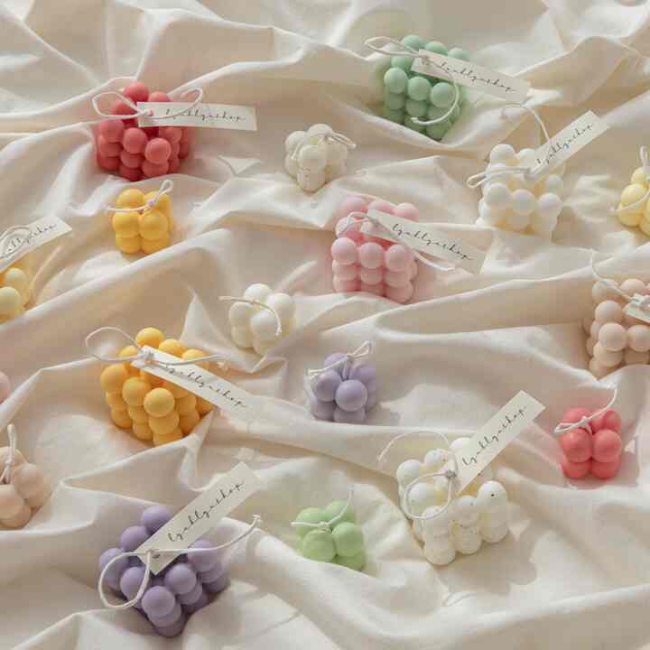 Cube キャンドル［9色・2サイズ］