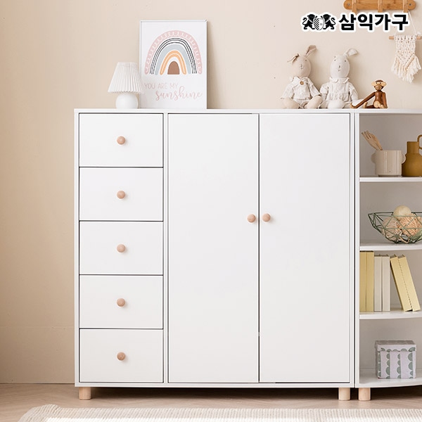 삼익가구 코코 베이비장 1200 멀티서랍 수납장