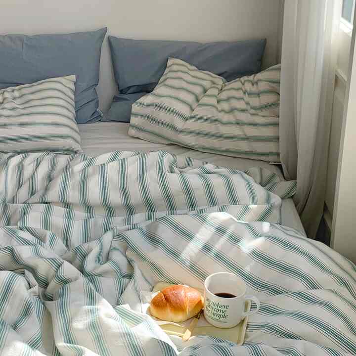 VENICE STRIPE 布団カバー＆枕カバーセット［2色］