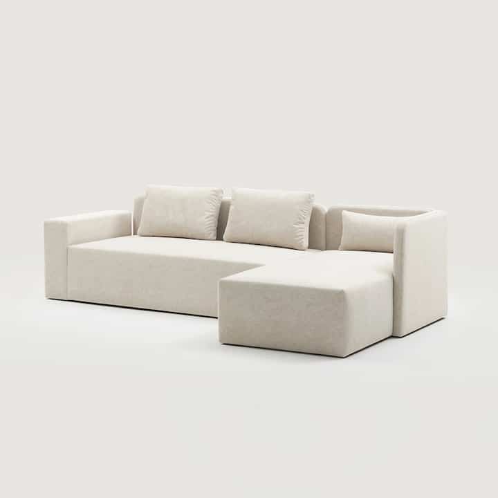 RS503 コンパクトタイプ ファブリック ユニットソファ［4色］