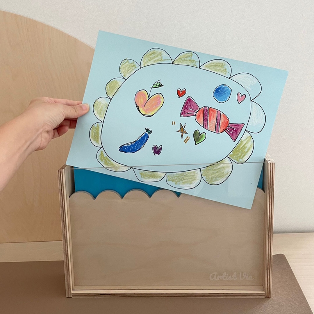 하이오즈 자작나무 그림 보관 액자 스케치북 보관함 4size
