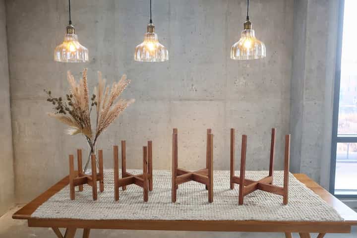 メルバウ材 フラワースタンド［5サイズ］