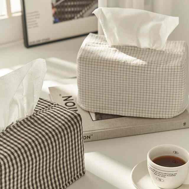 Cappuccino Check ティッシュケース 【2colors】