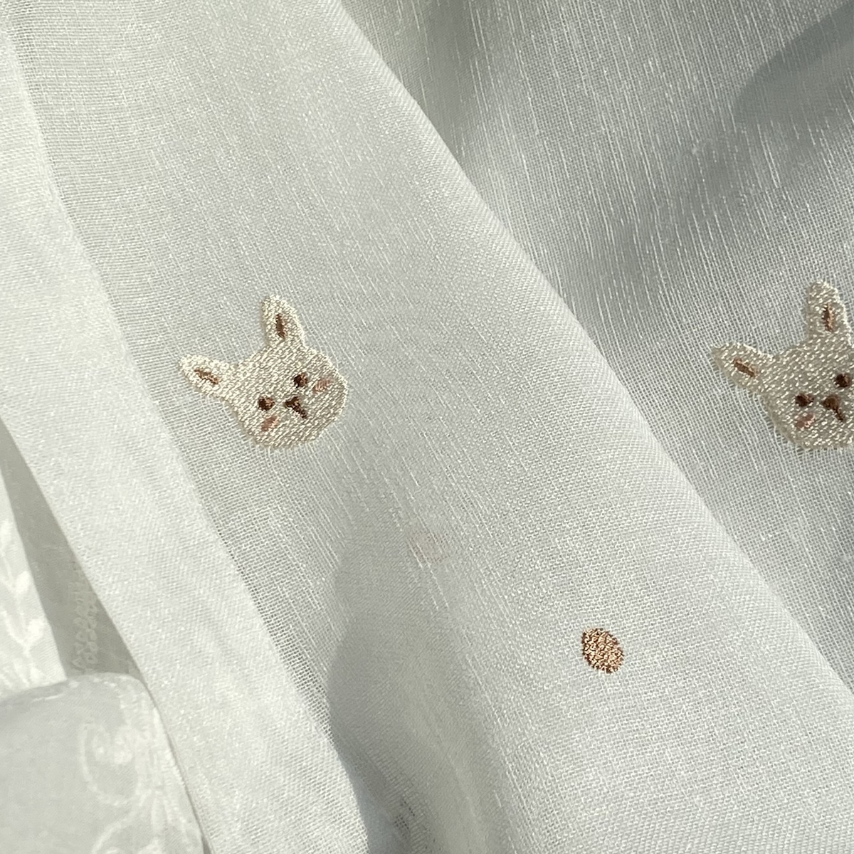 DDASHAN 베어래빗 아이방 곰 토끼 자수 맞춤제작 키즈방 귀여운 도트 속커튼 3type