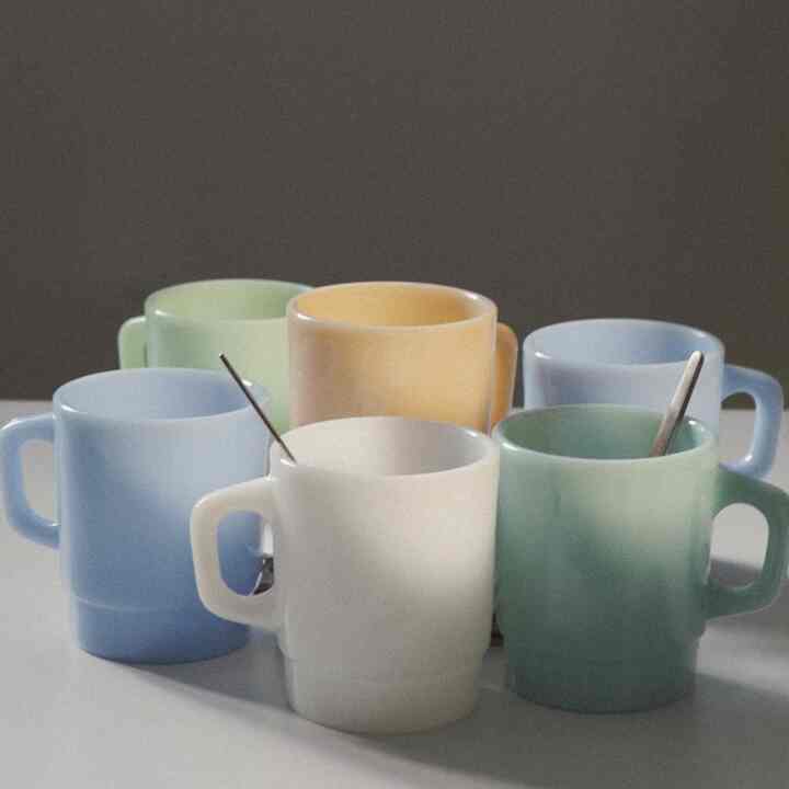 ベーシックミルクグラスマグ 250ml［6色］