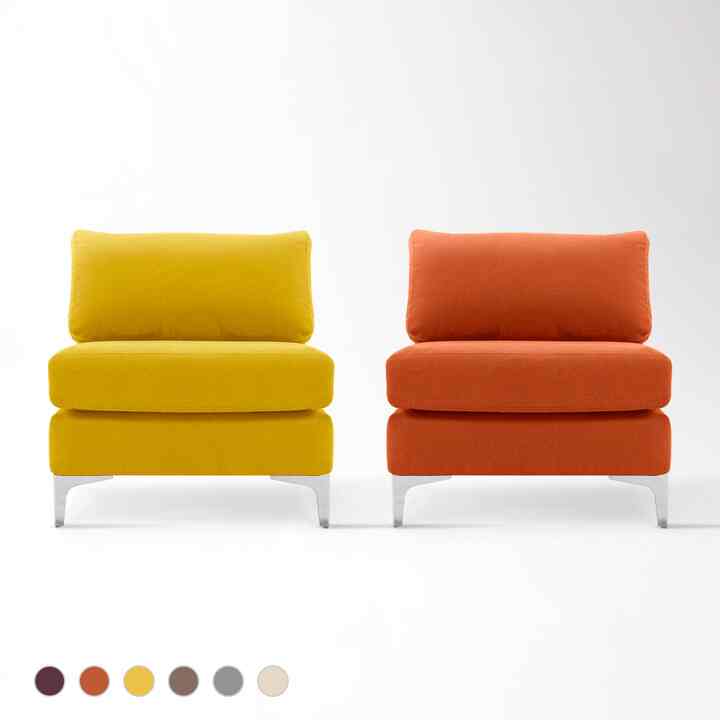 BUZZNIA 1人掛け アクアファブリックソファ［6色］