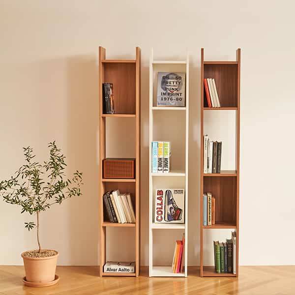 レイ 隙間収納 背の高い本棚［5色・2サイズ］