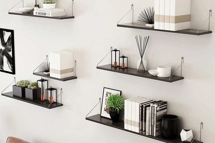 못없이 붙이는 무타공 벽선반 3size 3colors