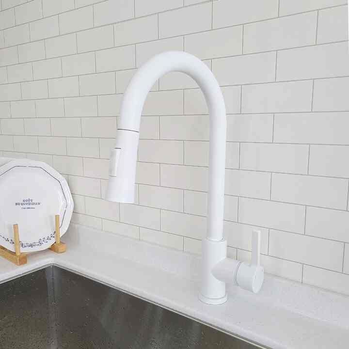 シンク水栓 ニッケル グースネックタイプ