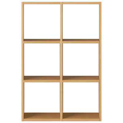 スタッキングシェルフセット・３段×２列・オーク材