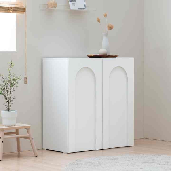 OAEN 80cm アーチ型 キャビネット 2扉