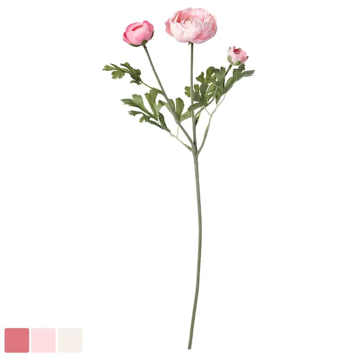 SMYCKA スミッカ造花, ラナンキュラス/ピンク 52cm